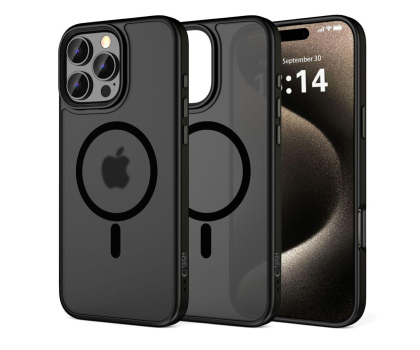 Etui do telefonów TECH-PROTECT Magmat Magsafe do iPhone 16 Pro Matte Black 5906302311101